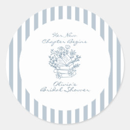 Pegatina Redonda Su Nuevo Capítulo Comienza Libro temático Despedid