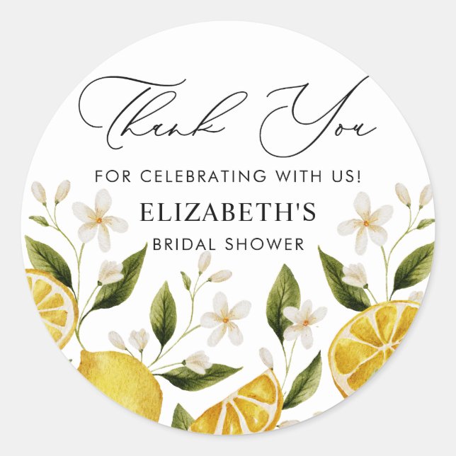 Pegatina Redonda Su principal apretón de naranja amarilla Despedida (Anverso)