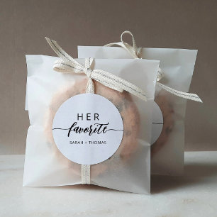 Pegatina Redonda Su regalo de favor aligráfico favorito С moderno