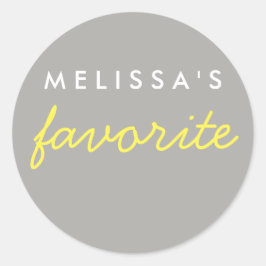 Pegatina Redonda Su Snack Favorito