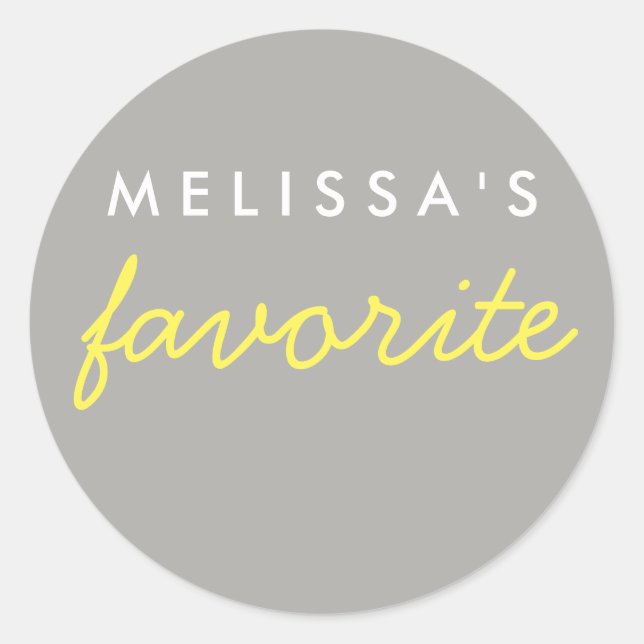 Pegatina Redonda Su Snack Favorito (Anverso)