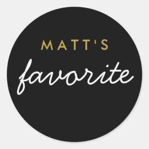 Pegatina Redonda "Su" Snack Favorito