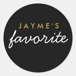 Pegatina Redonda "Su" Snack Favorito