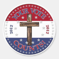 ¡SU VOTO CUENTA! 2012 Redondo con cruz robusta