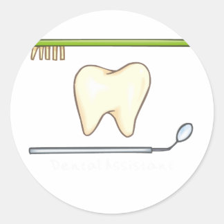 Pegatina Redonda Suave cepillo de espejos dental