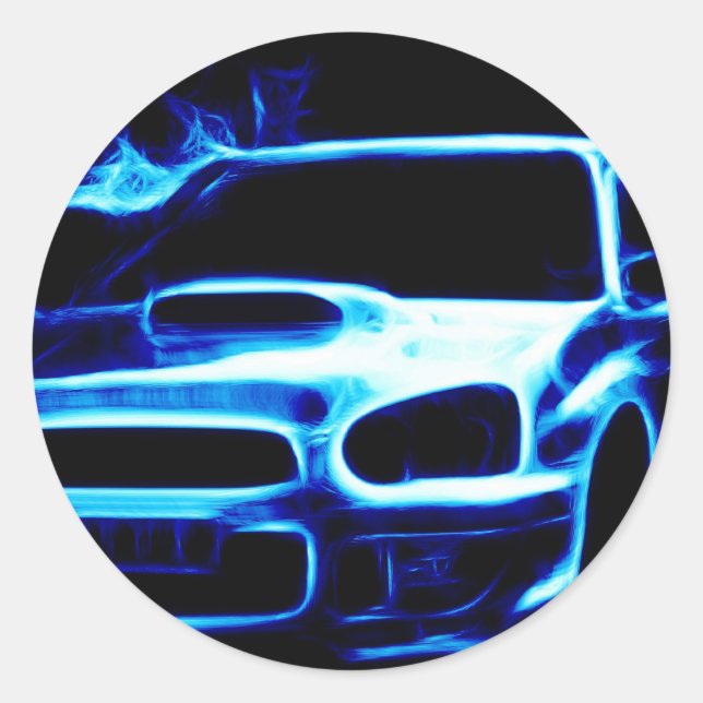 Pegatina Redonda Subaru Impreza (Anverso)
