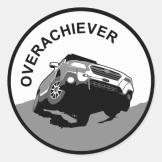 Pegatina Redonda Subaru Outback Overachiever