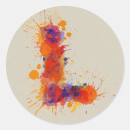 Pegatina Redonda Subcolor de agua L