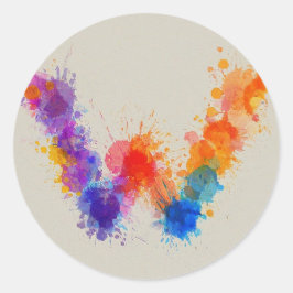 Pegatina Redonda Subcolor de agua W