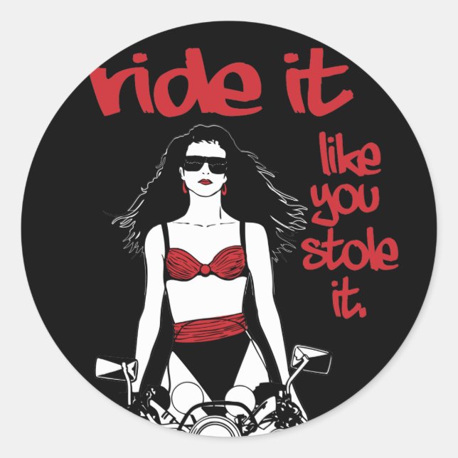 Pegatina Redonda Sube Como Si Lo Hubieras Robado (Anverso)