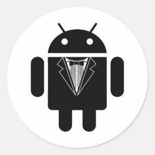 Pegatina Redonda Subir Android