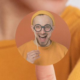 Pegatina Redonda Subir Selfie de Foto Divertida