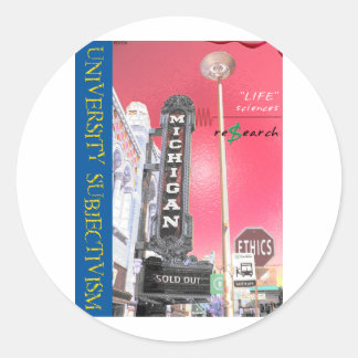 Pegatina Redonda Subjetivismo universitario