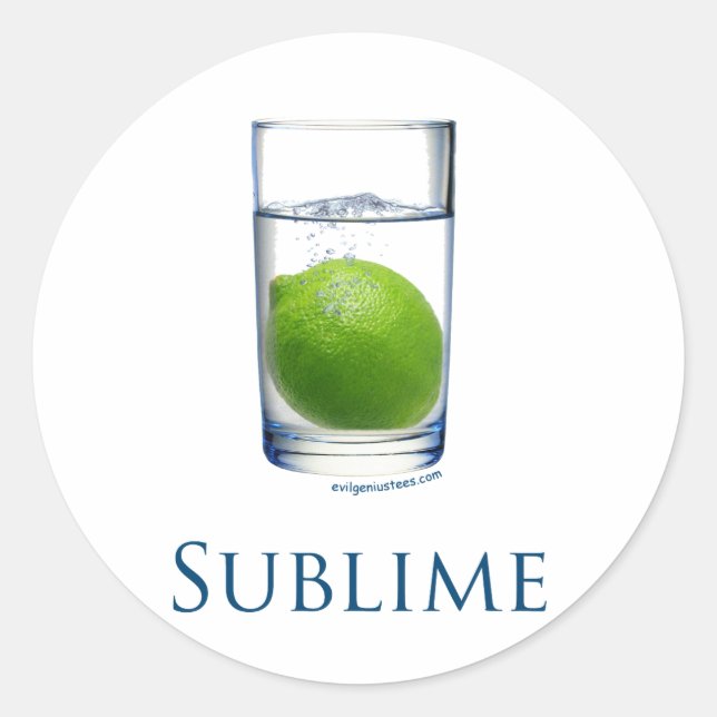 Pegatina Redonda Sublime divertido (Anverso)