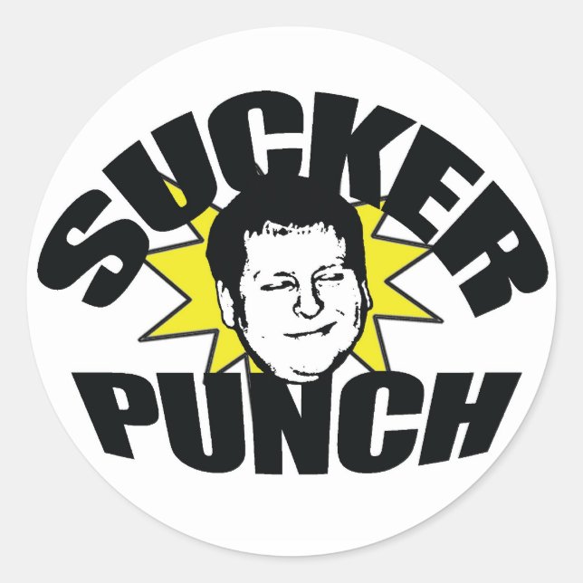 Pegatina Redonda sucker punch (Anverso)
