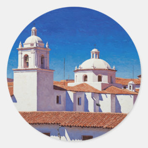 Pegatina Redonda Sucre Bolivia Travel