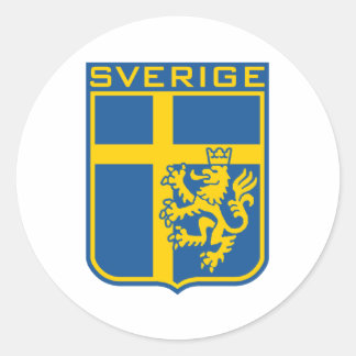 Pegatina Redonda Suecia Sverige