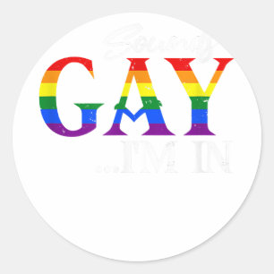 Pegatina Redonda Suena Gay En Lésbica Homosexual Orgullo LGBT