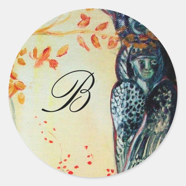 Pegatina Redonda SUEÑO DE GOLDEN ,monograma (Anverso)