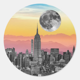 Pegatina Redonda Sueño de Nueva York