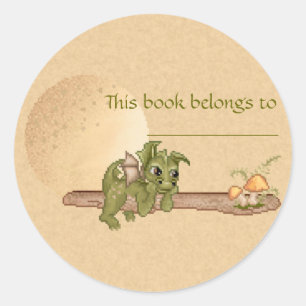 Pegatina Redonda Sueño del dragón