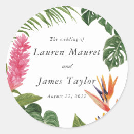 Pegatina Redonda Sueño tropical