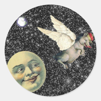 Pegatina Redonda Sueños de cerdo