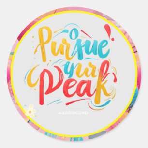 Pegatina Redonda "Sueños de Cumbre"