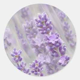 Pegatina Redonda Sueños de lavanda.