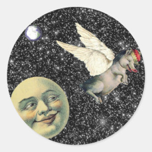 Pegatina Redonda Sueños del cerdo