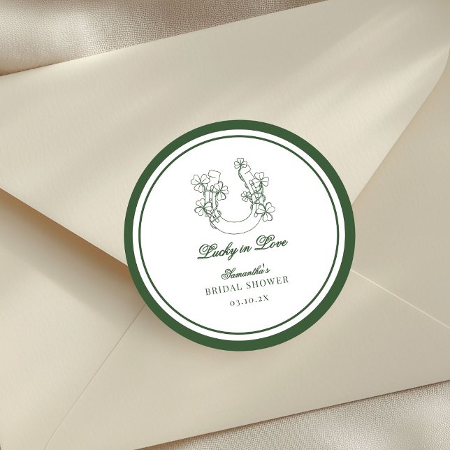 Pegatina Redonda Suerte en el Amor Medalla de la Suerte para Damas  (Subido por el creador)