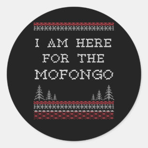 Pegatina Redonda Sueter Feo Navidad Mofongo Español Feo