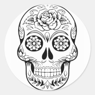 Pegatina Redonda Sugar Skull