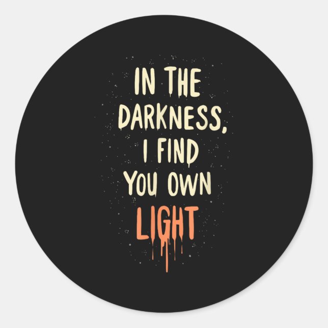 Pegatina Redonda Suicide Awareness Depression Anxiety Mental Health (Anverso)