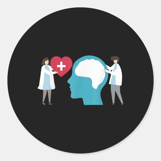 Pegatina Redonda Suicide Prevention - Mental Health Awareness 8  (Anverso)