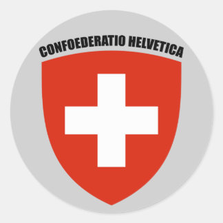 Pegatina Redonda Suisse: Confoederatio Helvetica