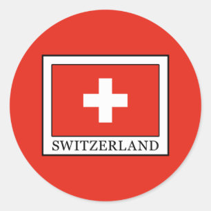 Pegatina Redonda Suiza