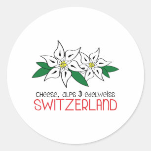 Pegatina Redonda Suiza