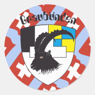 Pegatina Redonda Suiza, Suisse, Svizzera, Svizra, Pegamento
