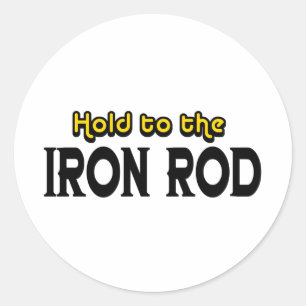 Pegatina Redonda Sujete a la Iron Rod