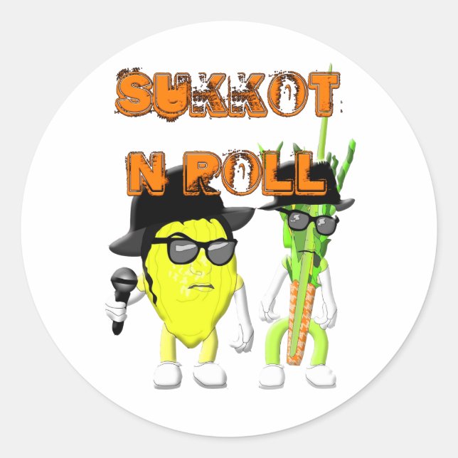 Pegatina Redonda SUkkOT N ROLL (Anverso)