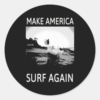 Pegatina Redonda Sulfing Lover| Haz Surf Americano De Nuevo
