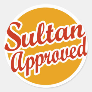 Pegatina Redonda Sultán aprobado