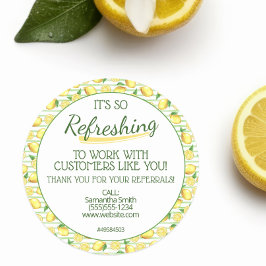 Pegatina Redonda Summer Lemonade Pop By