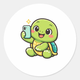 Pegatina Redonda Summer Selfie