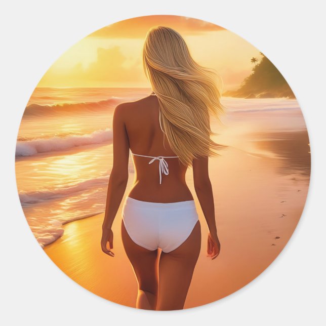 PEGATINA REDONDA SUMMER SUN (Anverso)