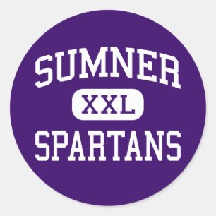 Pegatina Redonda Sumner - Spartans - altos - Sumner Washington