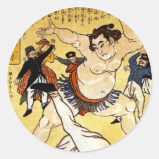 Pegatina Redonda Sumo