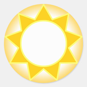 Pegatina Redonda Sun