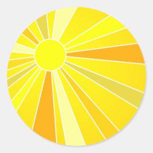 Pegatina Redonda Sun